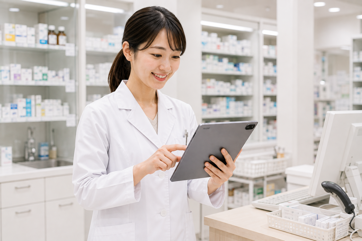 薬局特化のタブレット端末